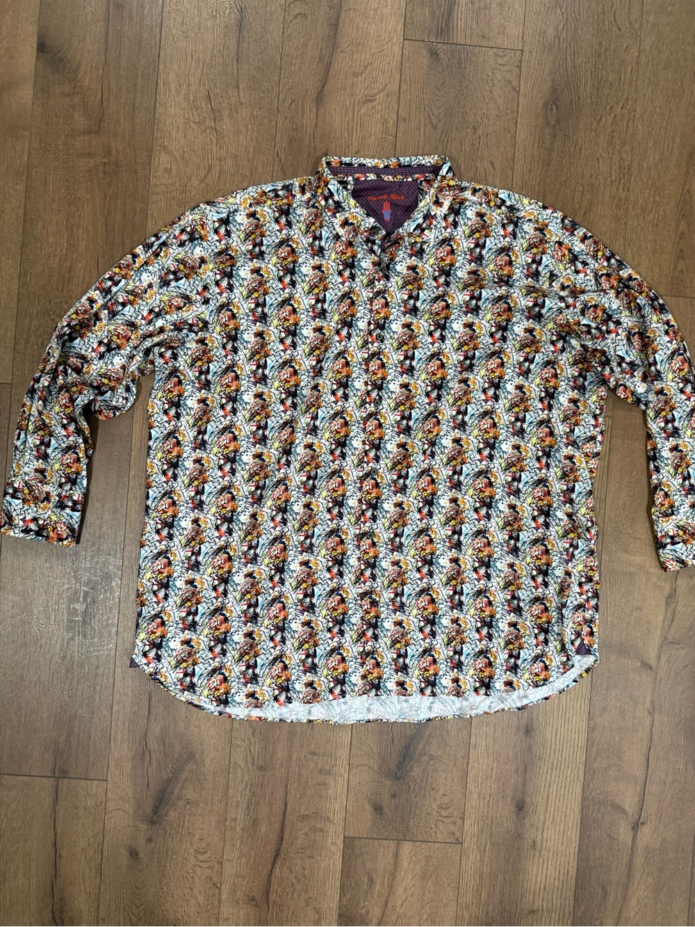 Men's Multi-Color Printed Long-Sleeve Shirt